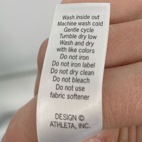 Athleta Faux Leather High Rise Workout Chic Legging Pants w Pockets - Picture 5 of 5